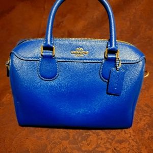 Coach New York Blue Leather Small  ag